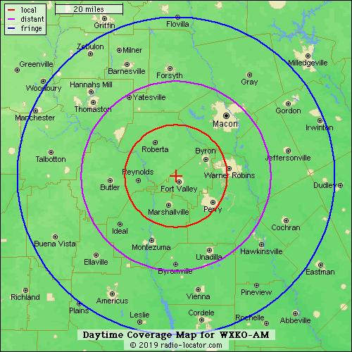 1150 AM Fort Valley - Coverage Area